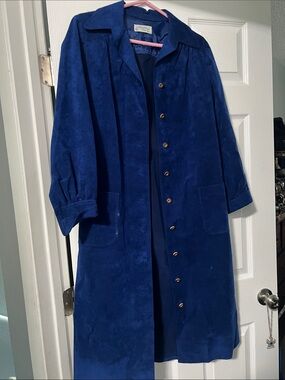 Vintage 1970s Vera Maxwell UltraSuede coat dress / duster coat.